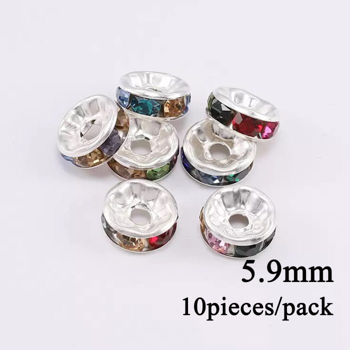 DIY隔片-镶钻-多种颜色-5.9x2.9mm-10个/包 Catholic religious art