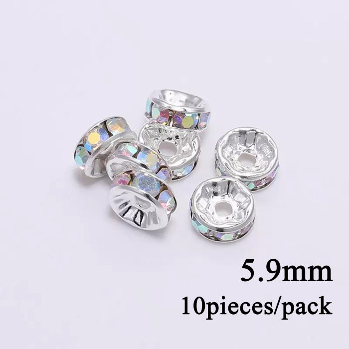 DIY隔片-镶钻-多种颜色-5.9x2.9mm-10个/包 Catholic religious art