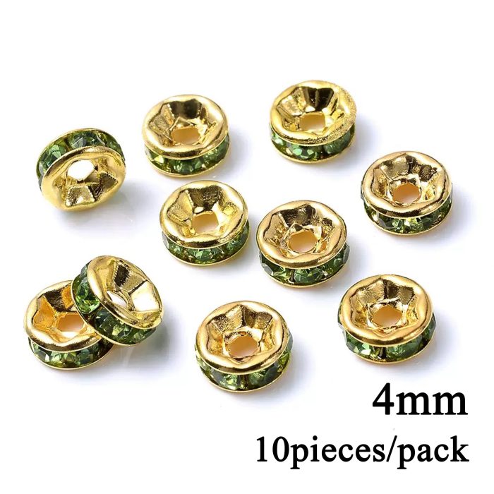 DIY隔片-镶钻-车轮珠-多种颜色-4x2mm-10/包 Catholic religious art