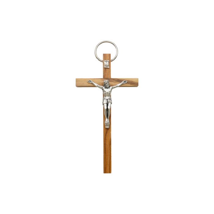 十字架-基督-橄榄木制-锌合金-10x5cm Catholic religious art