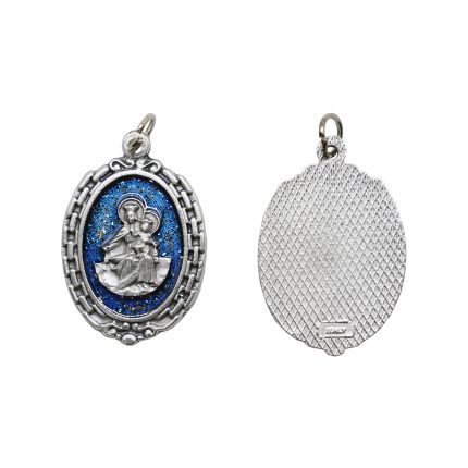 DIY小吊牌-圣衣-锌合金-蓝珐琅-2.8cm