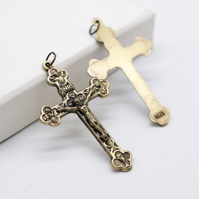 DIY十字架-锌合金-古青铜色-5.2x3.5cm Catholic religious art