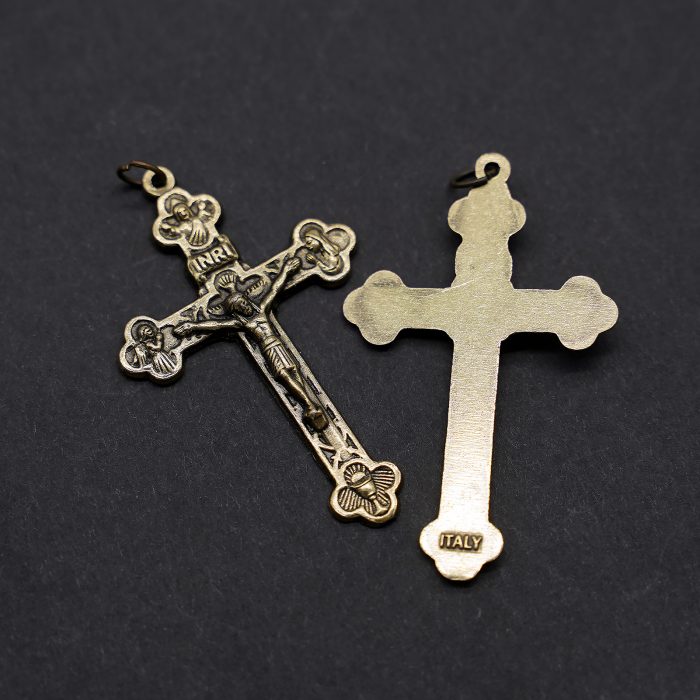 DIY十字架-锌合金-古青铜色-5.2x3.5cm Catholic religious art