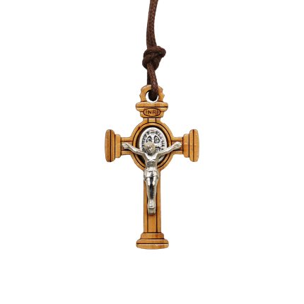 十字架-圣本笃-橄榄木-哥特式-带挂绳带卡片带包装袋-4x2.5cm