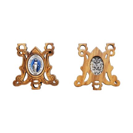 DIY三通-显灵圣母-橄榄木-2.3X2.6cm