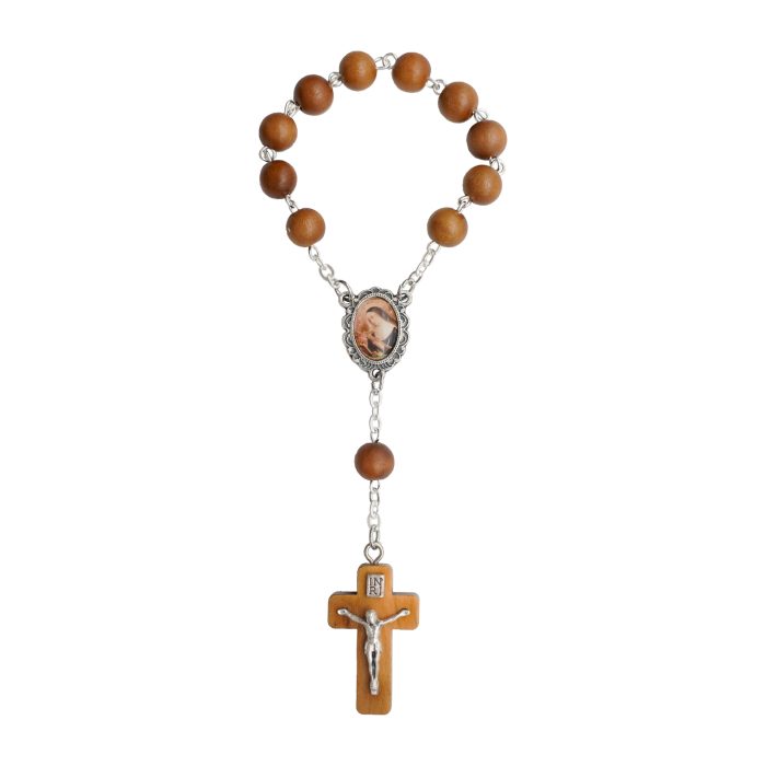 一端念珠-圣妇丽达-枣木-8mm Catholic religious art