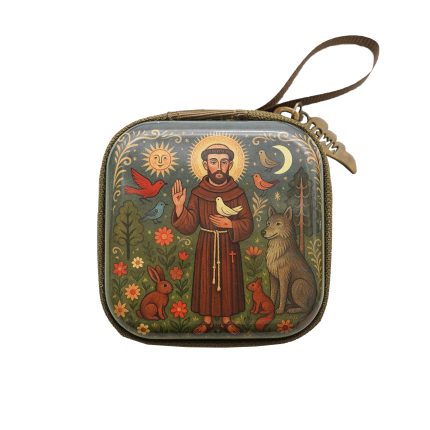 金属念珠包-方济各-拉链款-7x7cm厚度3.3cm