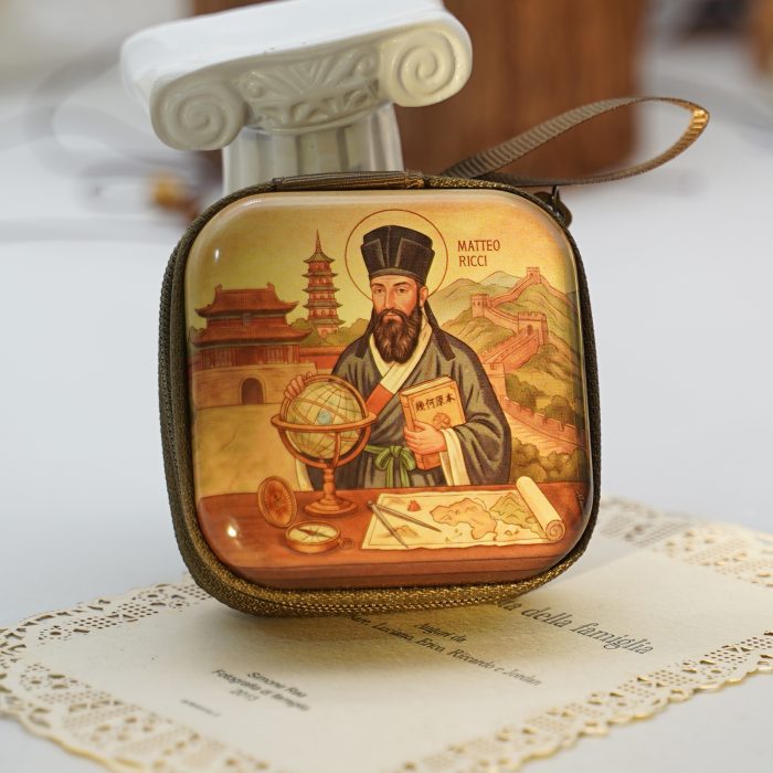 金属念珠包-利玛窦-拉链款-7x7cm厚度3.3cm Catholic religious art