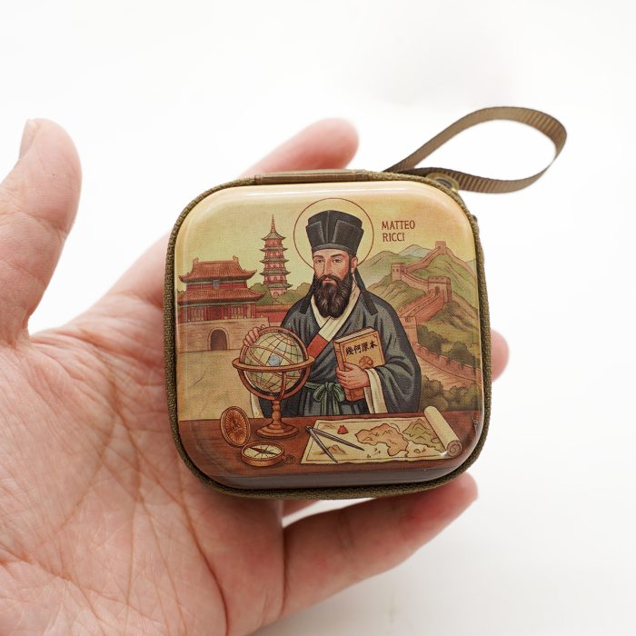 金属念珠包-利玛窦-拉链款-7x7cm厚度3.3cm Catholic religious art