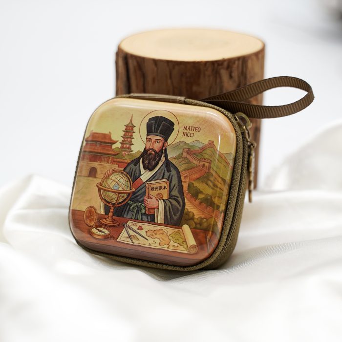 金属念珠包-利玛窦-拉链款-7x7cm厚度3.3cm Catholic religious art