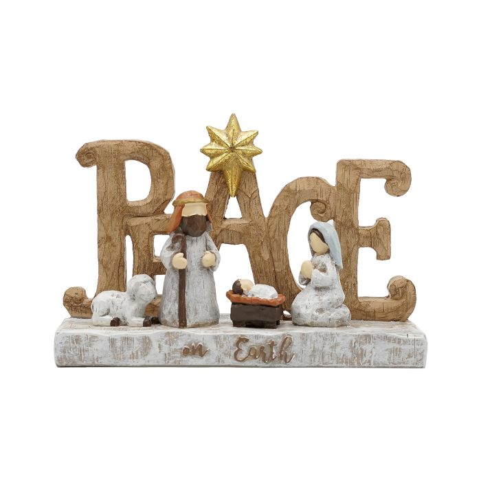 圣诞节-PEACE摆件-马槽-15x9.7cm Catholic religious art