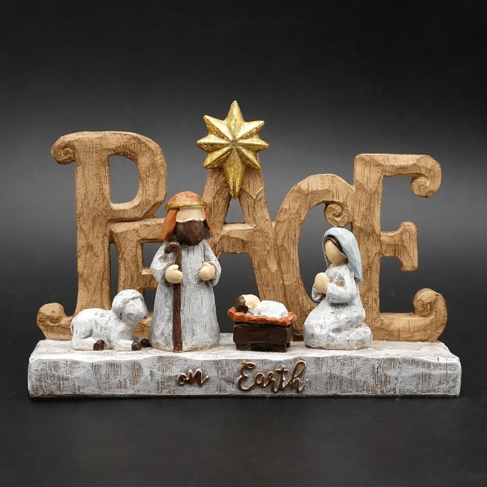 圣诞节-PEACE摆件-马槽-15x9.7cm Catholic religious art