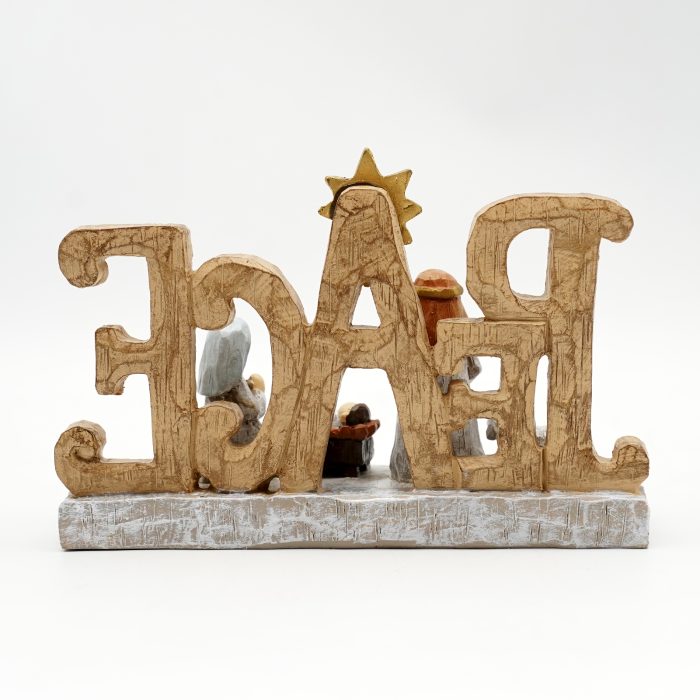 圣诞节-PEACE摆件-马槽-15x9.7cm Catholic religious art