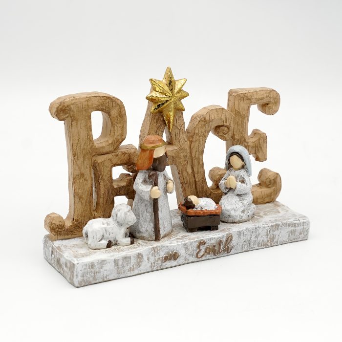 圣诞节-PEACE摆件-马槽-15x9.7cm Catholic religious art