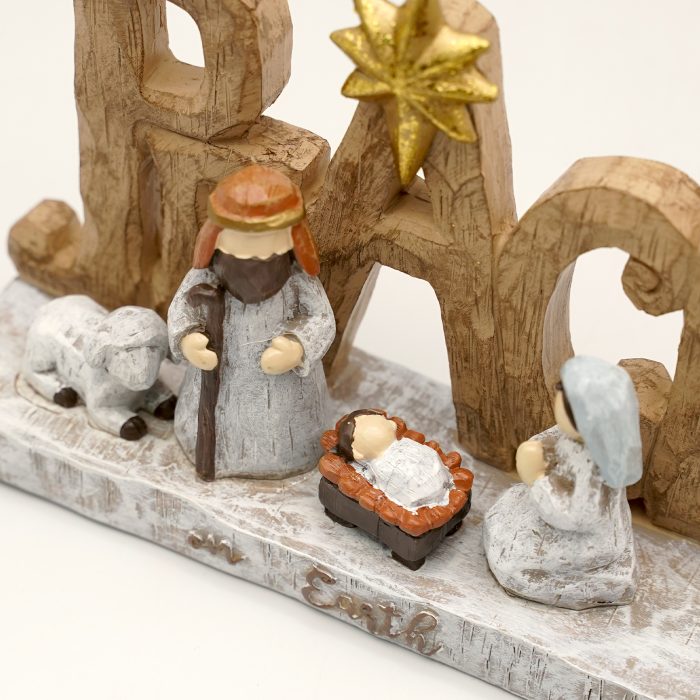 圣诞节-PEACE摆件-马槽-15x9.7cm Catholic religious art