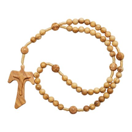 玫瑰念珠-橄榄木绕线-花纹珠-TAU简约-6mm