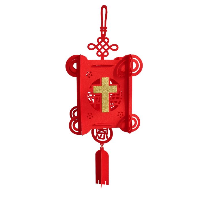 春节-绒布灯笼-方-总长72cm Catholic religious art