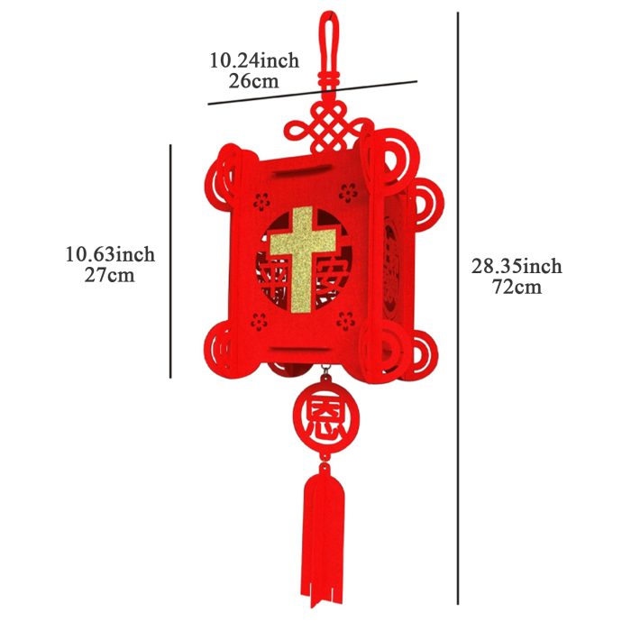 春节-绒布灯笼-方-总长72cm Catholic religious art