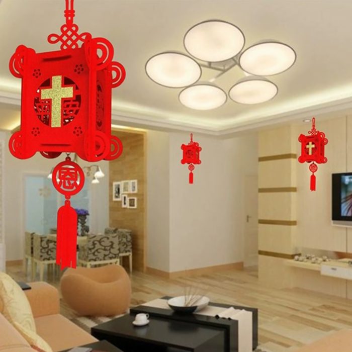 春节-绒布灯笼-方-总长72cm Catholic religious art