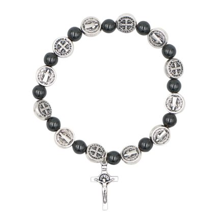 弹力手链手串-圣本笃-赤铁矿