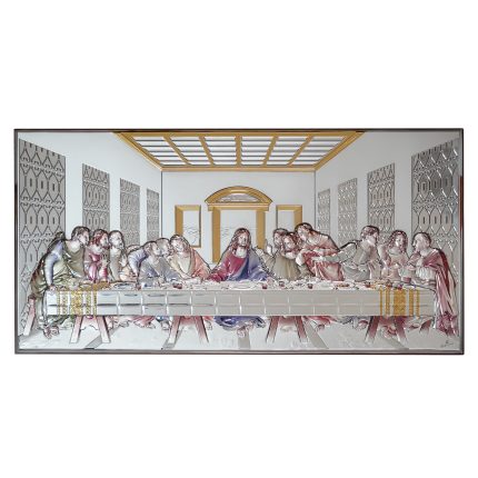 银浮雕-最后的晚餐-60x30CM