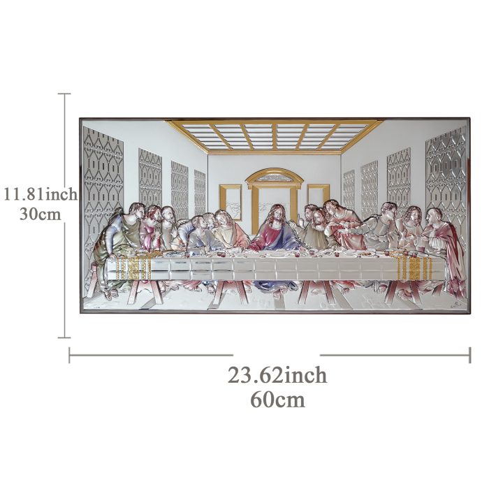 银浮雕-最后的晚餐-60x30CM Catholic religious art