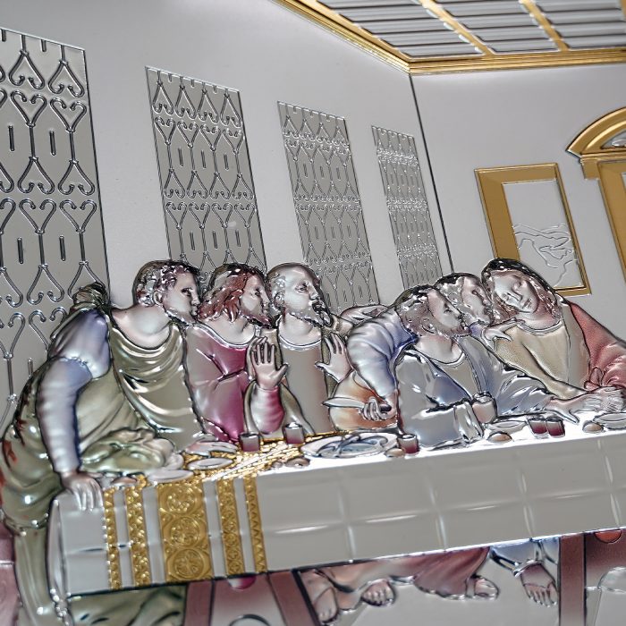 银浮雕-最后的晚餐-60x30CM Catholic religious art