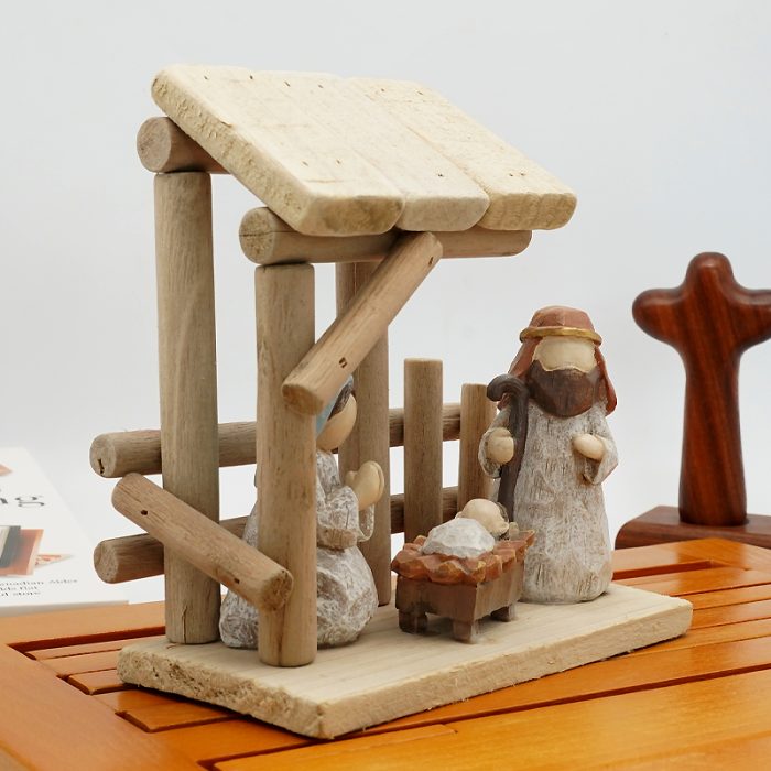 圣诞节-木屋摆件-圣诞马槽-16cm Catholic religious art