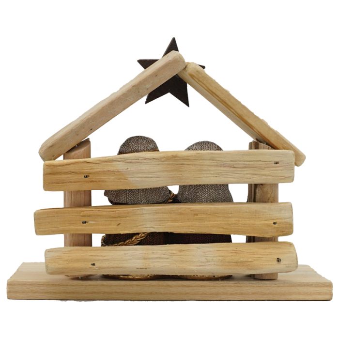 圣诞节-彩色摆件-马槽带房子 -12x15cm Catholic religious art