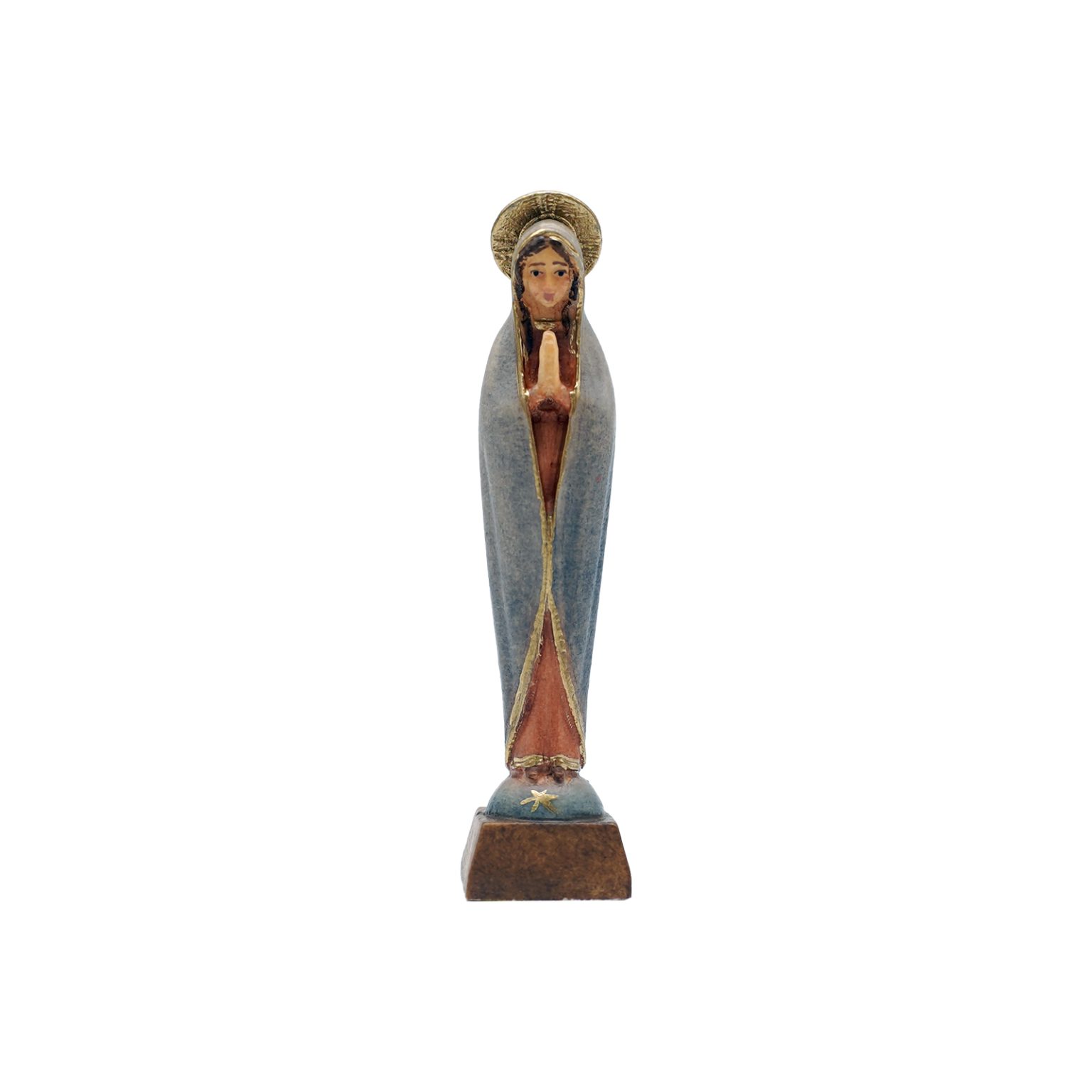 【现货】阿尔卑斯木雕-法蒂玛圣母抽象款（Our Lady of Fátima modern style）-彩色-7cm
