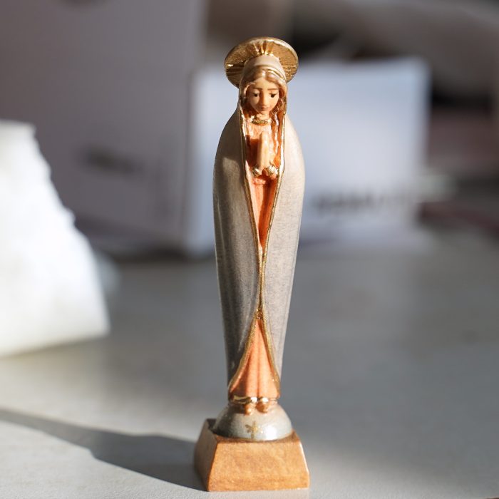 【现货】木雕_法蒂玛圣母抽象款 7厘米 Catholic religious art