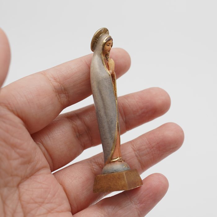 【现货】木雕_法蒂玛圣母抽象款 7厘米 Catholic religious art