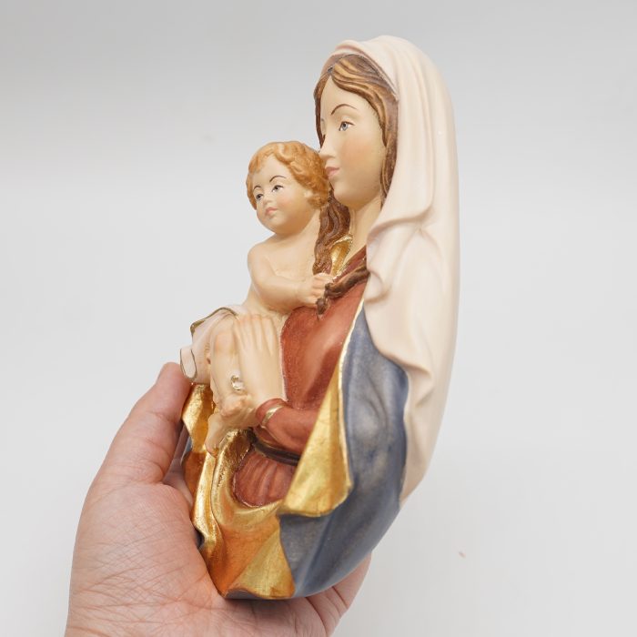【现货】木雕-墙挂圣母拉斐尔-19cm Catholic religious art
