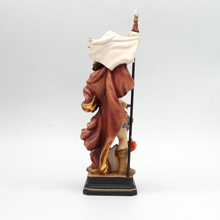 【现货】木雕-圣福里安-18厘米彩色 Catholic religious art