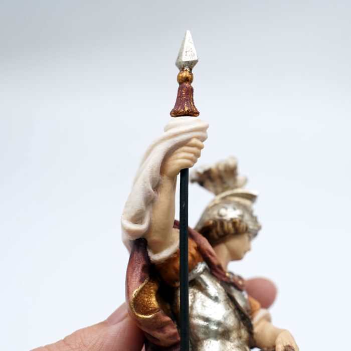 【现货】木雕-圣福里安-18厘米彩色 Catholic religious art