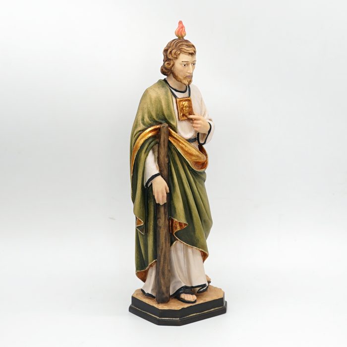 【现货】木雕-阿尔卑斯木雕-圣达窦-彩色-22cm Catholic religious art