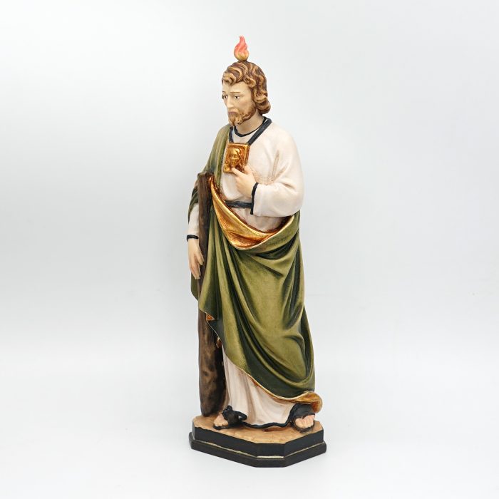 【现货】木雕-阿尔卑斯木雕-圣达窦-彩色-22cm Catholic religious art