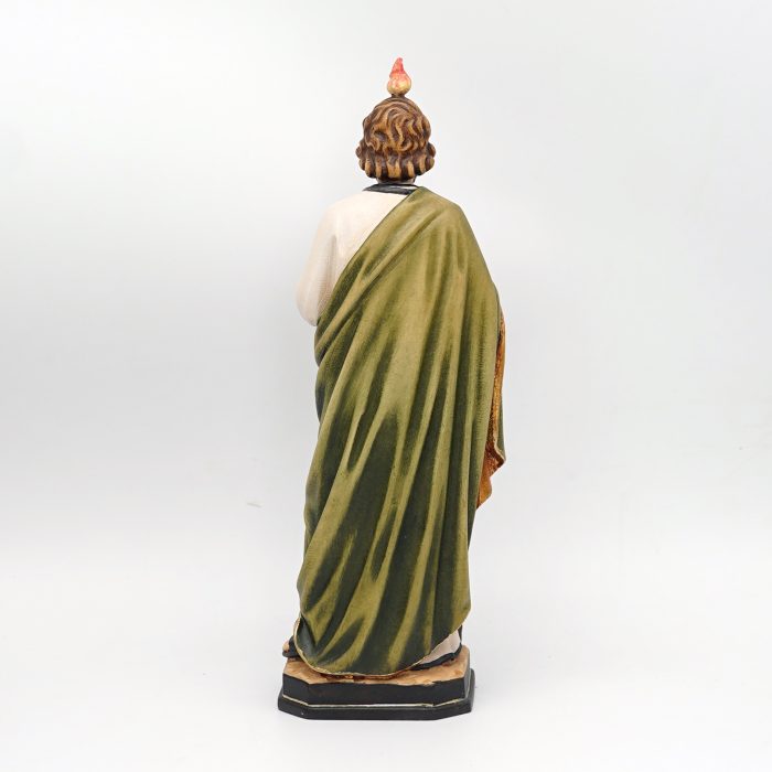 【现货】木雕-阿尔卑斯木雕-圣达窦-彩色-22cm Catholic religious art