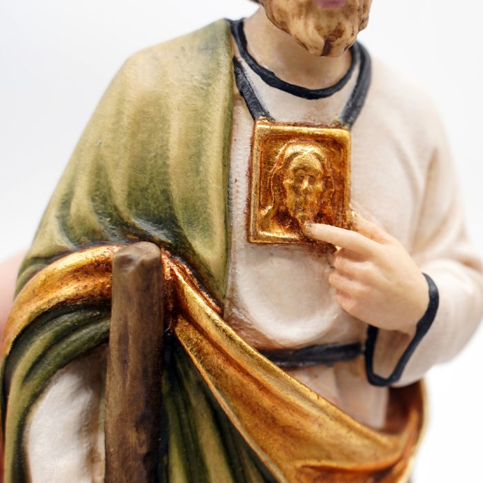 【现货】木雕-阿尔卑斯木雕-圣达窦-彩色-22cm Catholic religious art