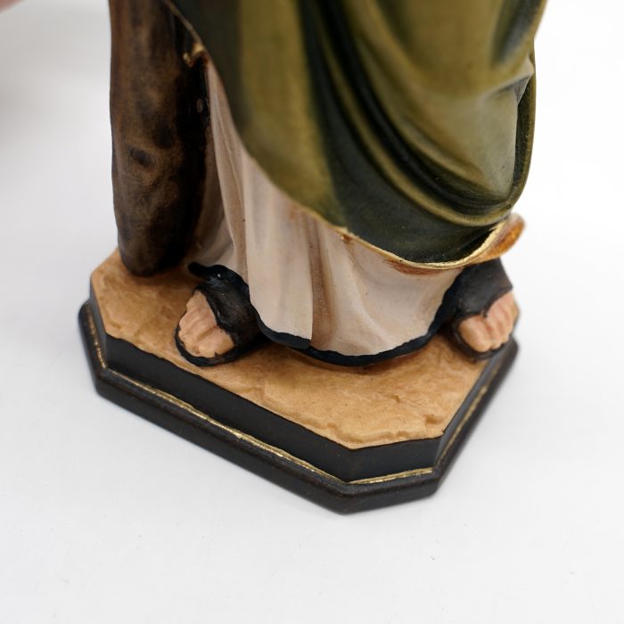 【现货】木雕-阿尔卑斯木雕-圣达窦-彩色-22cm Catholic religious art