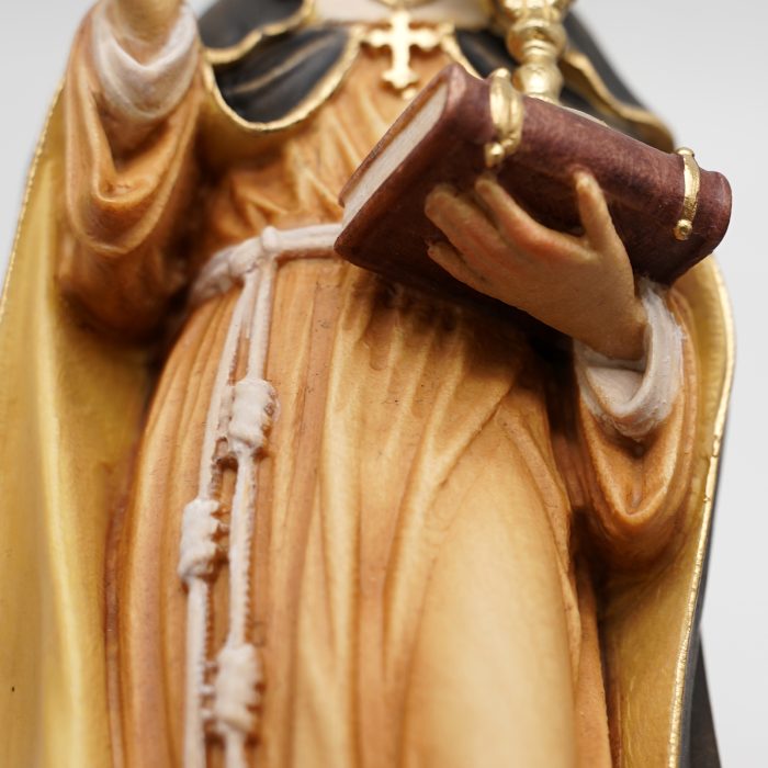 【现货】木雕-圣女加辣亚西西手工态像-彩色-20厘米 Catholic religious art