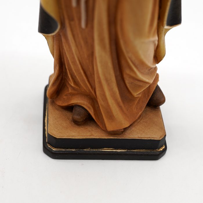 【现货】木雕-圣女加辣亚西西手工态像-彩色-20厘米 Catholic religious art