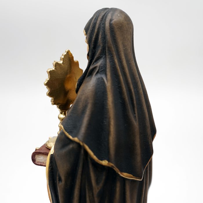 【现货】木雕-圣女加辣亚西西手工态像-彩色-20厘米 Catholic religious art