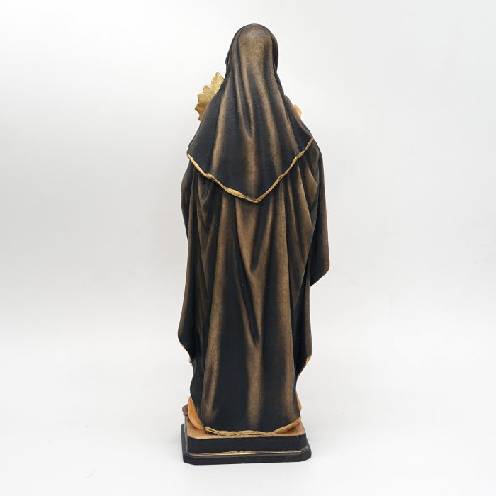 【现货】木雕-圣女加辣亚西西手工态像-彩色-20厘米 Catholic religious art