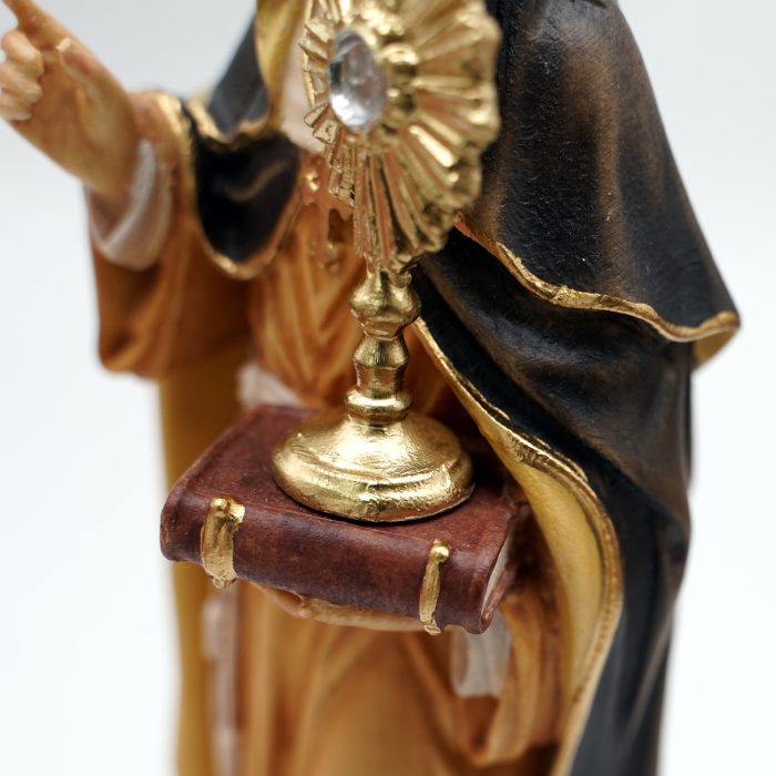 【现货】木雕-圣女加辣亚西西手工态像-彩色-20厘米 Catholic religious art