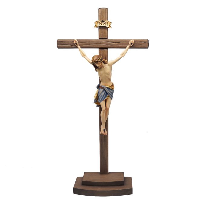 【现货】木雕- 西耶那十字架-23/52厘米 Catholic religious art