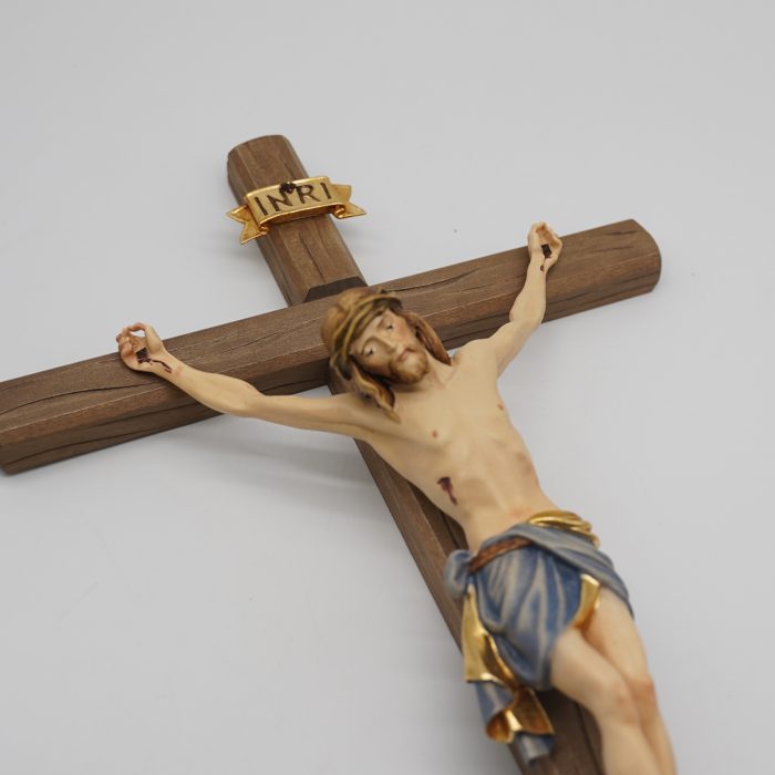 【现货】木雕- 西耶那十字架-23/52厘米 Catholic religious art