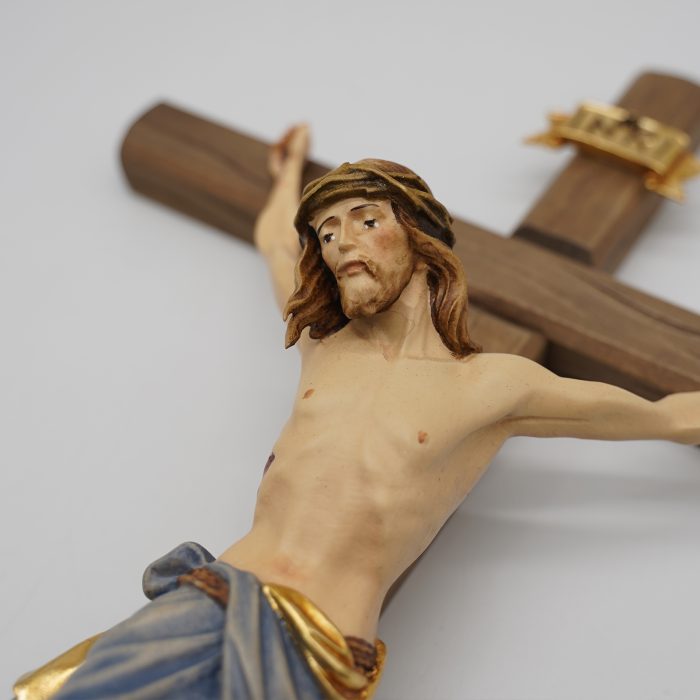 【现货】木雕- 西耶那十字架-23/52厘米 Catholic religious art