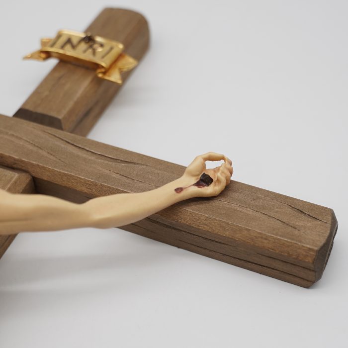 【现货】木雕- 西耶那十字架-23/52厘米 Catholic religious art