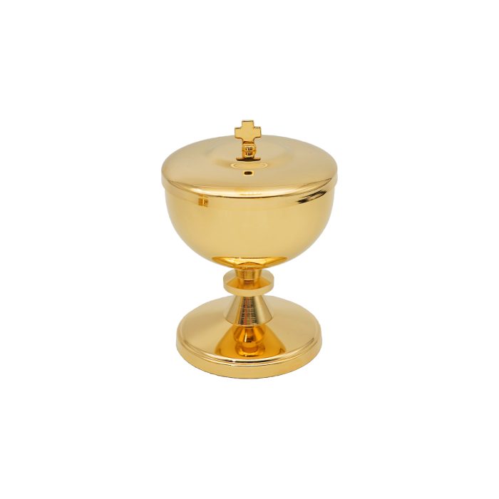 【现货】黄铜-金色圣爵杯圣体盒套装13+14cm Catholic religious art